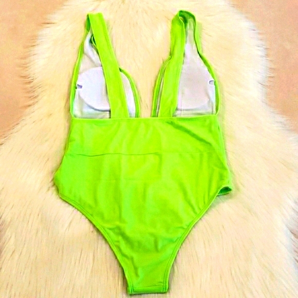 Swim New Deep V Neck Low Back One Piece Swimsuit Poshmark